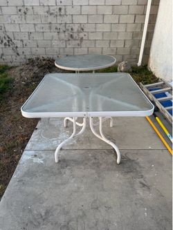 Outdoor Glass Table (2 AVAILABLE)