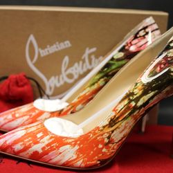 NEW CHRISTIAN LOUBOUTIN Pigalle 100 Patent Basin Pompadour Women's Heel - 39.5