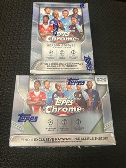 2025-26 Topps Chrome UEFA Club Soccer Blaster Box Factory Sealed NEW!