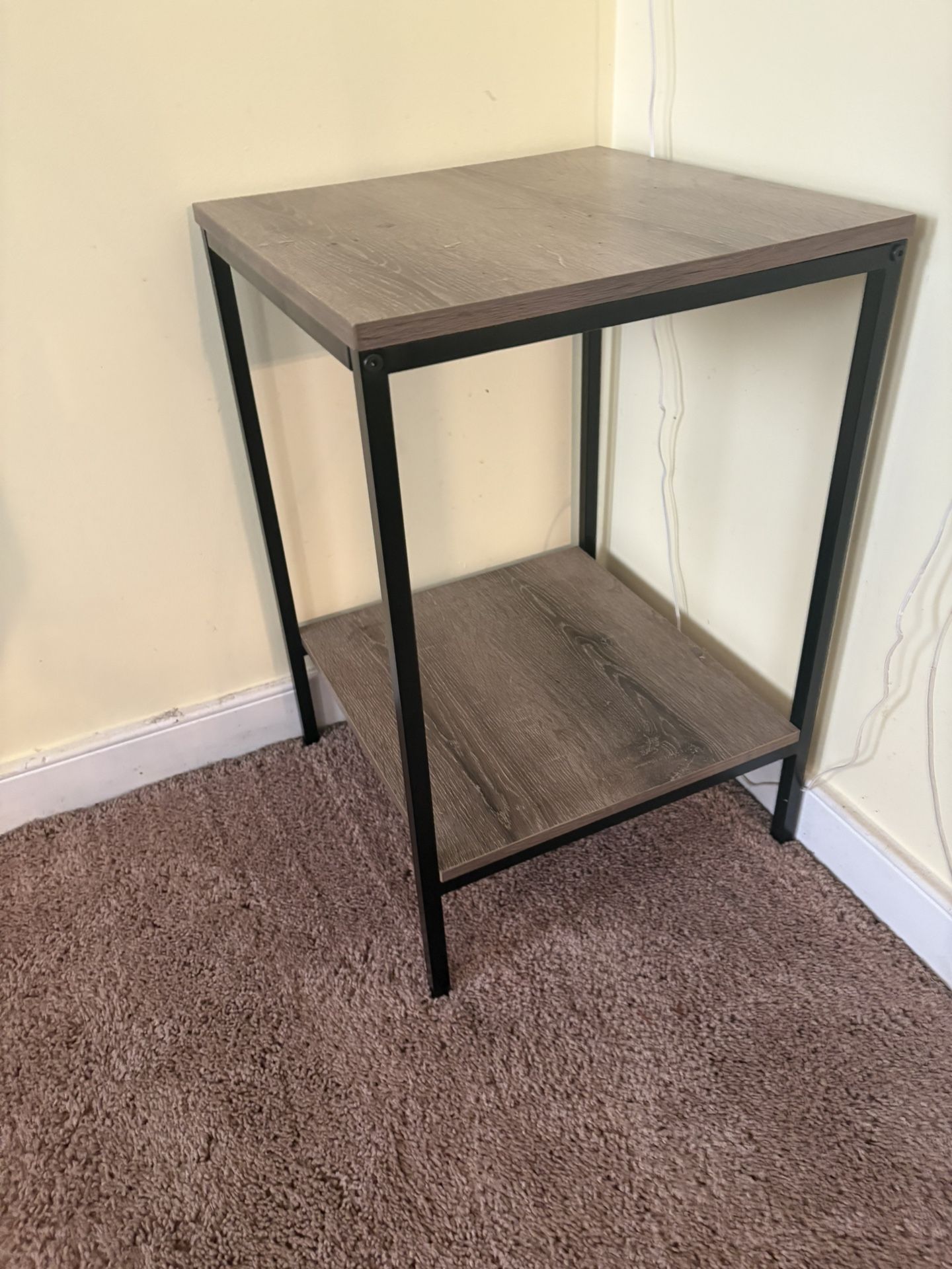 Metal / Wood Nightstands (set of 2)