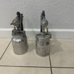 Two Mastercraft air powered Siphon Feed Spray Gun . One New One Used . Good Condition .