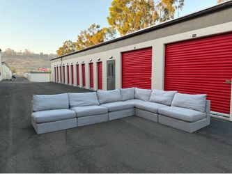 Light Grey 6 Piece L Shape Sectional Sofa