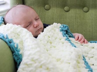 HANDMADE NEWBORN BABY BLANKET