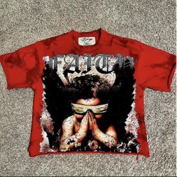 BYKS - "FAITH" Cropped Rhinestone Tee