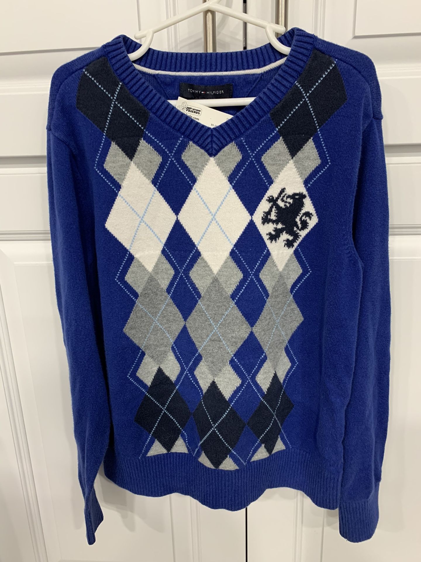 Boys Tommy Hilfiger Blue Sweater Size 6/7