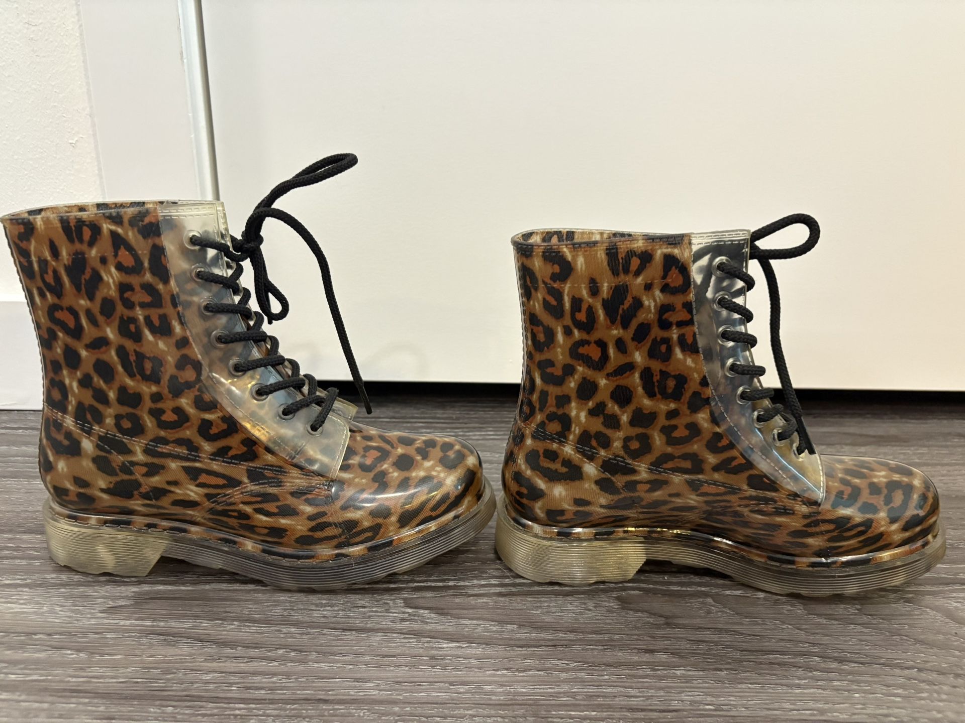 Leopard Print Rain Boots