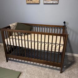 New Brown Wood Crib