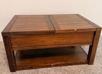 Sturdy wooden table with one drawer