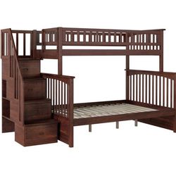 Bunk Bed Twin Over Full With Stairs And Storage 