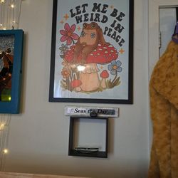 Large Framed Canvas Frog Print 