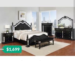 💥Bedroom Sale!💥 💎Brand New Black Queen Bedroom Set!💎 $50 Down Takes It Home Today!