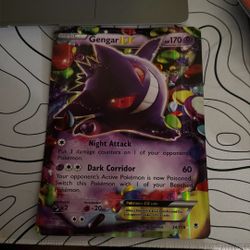 Gengar Ex 34/119 XY phantom forces Jumbo 2014 holo Rare Pokémon card