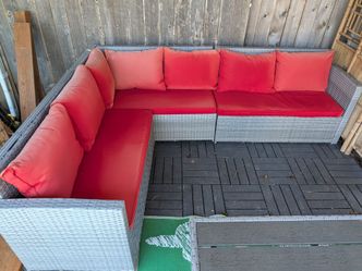 Wicker patio sectional