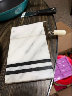 Marble cheese slices cutting board.