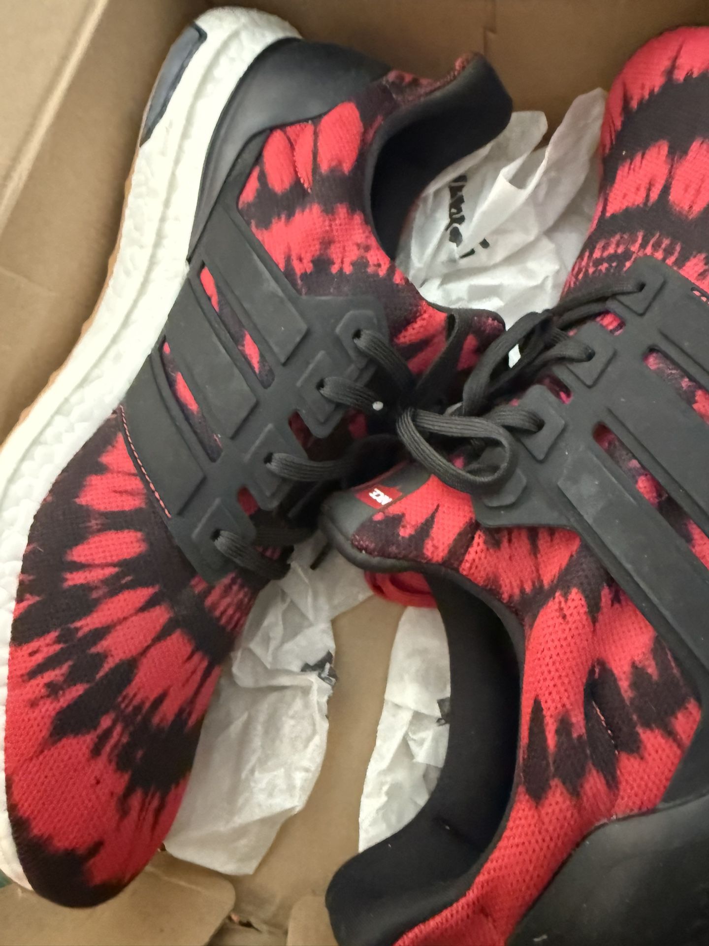 Adidas ULTRABOOST NK (Tie Dye) Red/black Gum Bottom