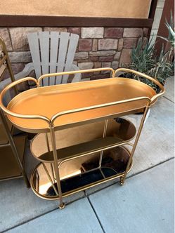 Gold brushed Bar cart