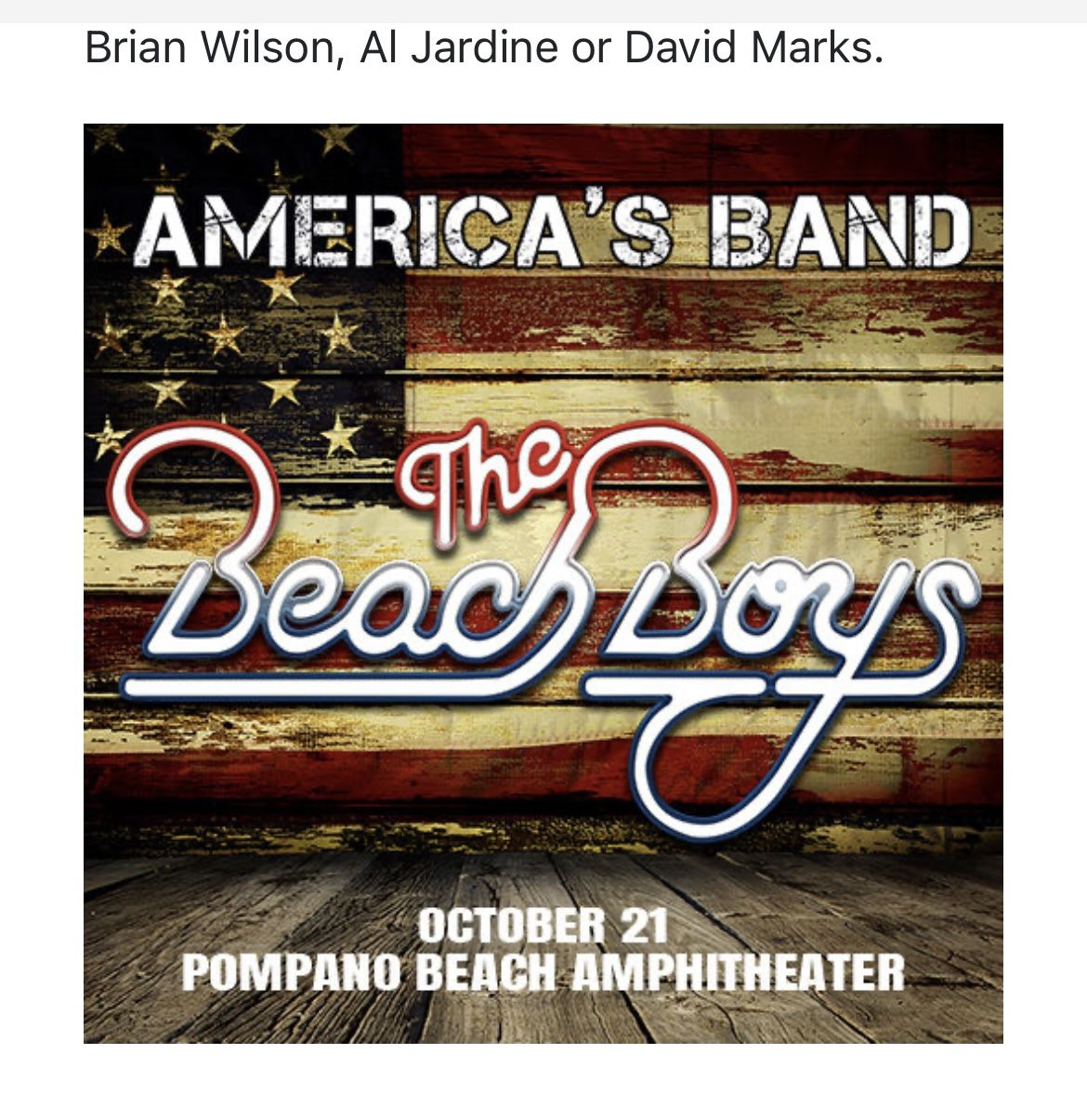 Beach Boy Tickets