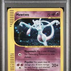 2002 Pokemon Mewtwo Expedition Holo PSA 8