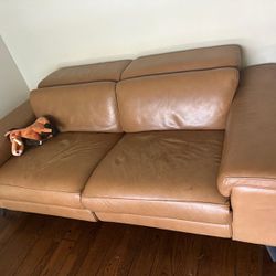Real Leather Pull Out Couch