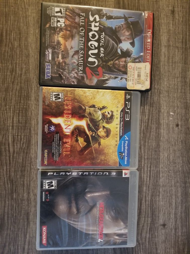 PS3 games and 1 PC game