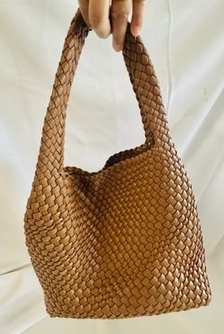 Woven Tote Bag, Tan