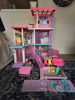 Barbie 60th Anniversary Celebration DreamHouse + 2 Dolls + 1 Car