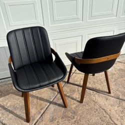 Brand New Leather Chairs Non Swivel 