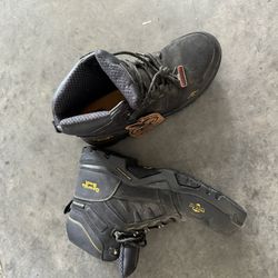 Black Georgia boot Size 10 Wide Steel Toe Work Boots 