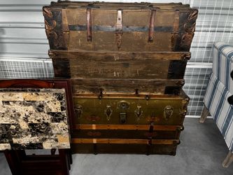 Two storage chests, antique