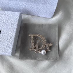 Brooch Gold Letter Pearl Brooch 