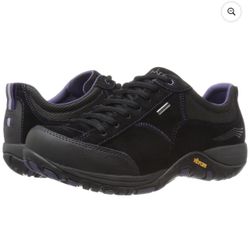 DANSKO Womens Black Suede Leather Paisley Waterproof Vibram Outdoor Hiking Shoes