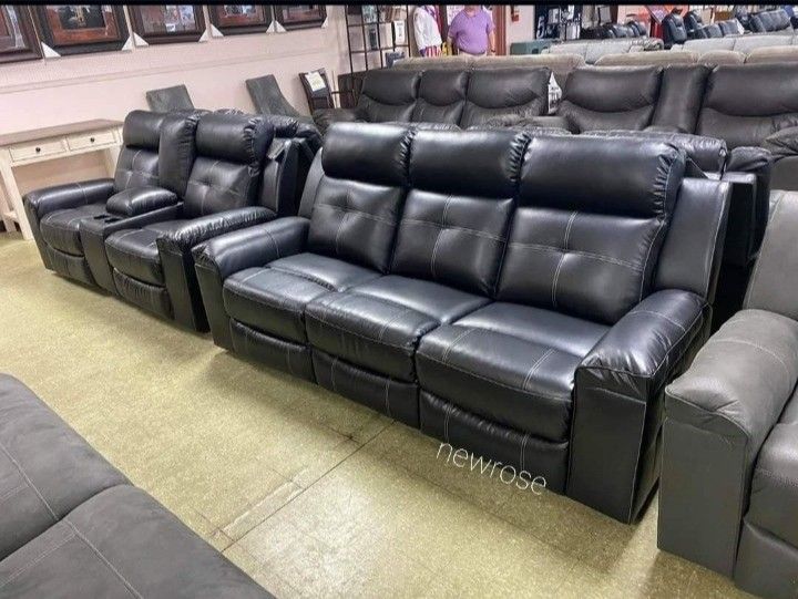 Kempten Black Power Recliner Sofa By ASHLEY FINANCING AVAILABLE