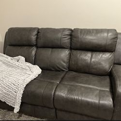 Electric Leather Reclining Sofa