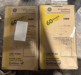 GENERAL ELECTRIC TF60RCP FUSED AC DISCONNECT 60 AMPS 240 VOLTS AC 2 PACK