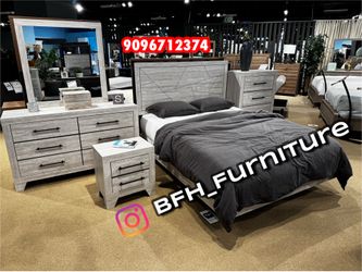 4pcs Queen Size bedroom set w orthopedic mattress included
