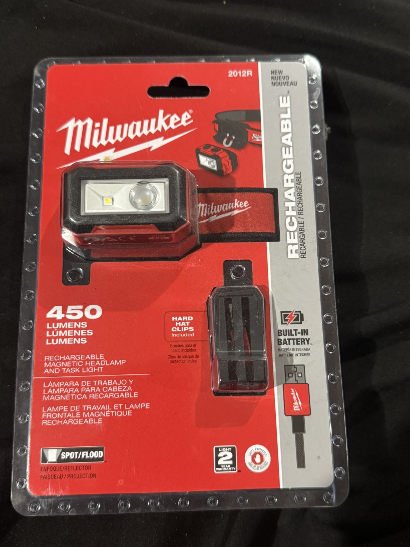 450 Lumens Internal Rechargeable Magnetic Headlamp and Task Light