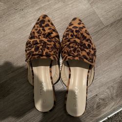 leopard print loafers