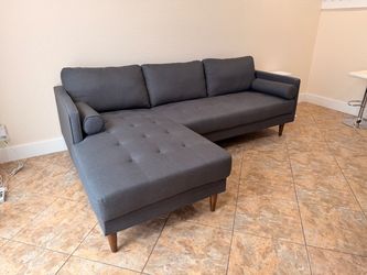 Rue Gray Fabric Sectional Sofa