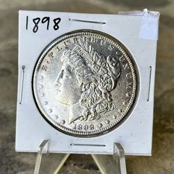 1898 Morgan Silver Dollar Coin 