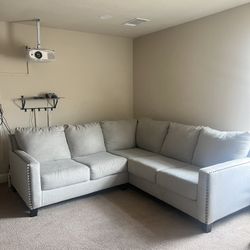 Ashley furniture light gray sectional sofa