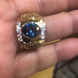 Beautiful London Topaz Yellow Gold Ring