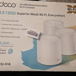 TLlink Deco ax1800 x20 3 PC whole home mesh wifi 6 system