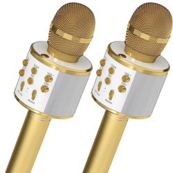 2 Pack Wireless Bluetooth Karaoke Microphone