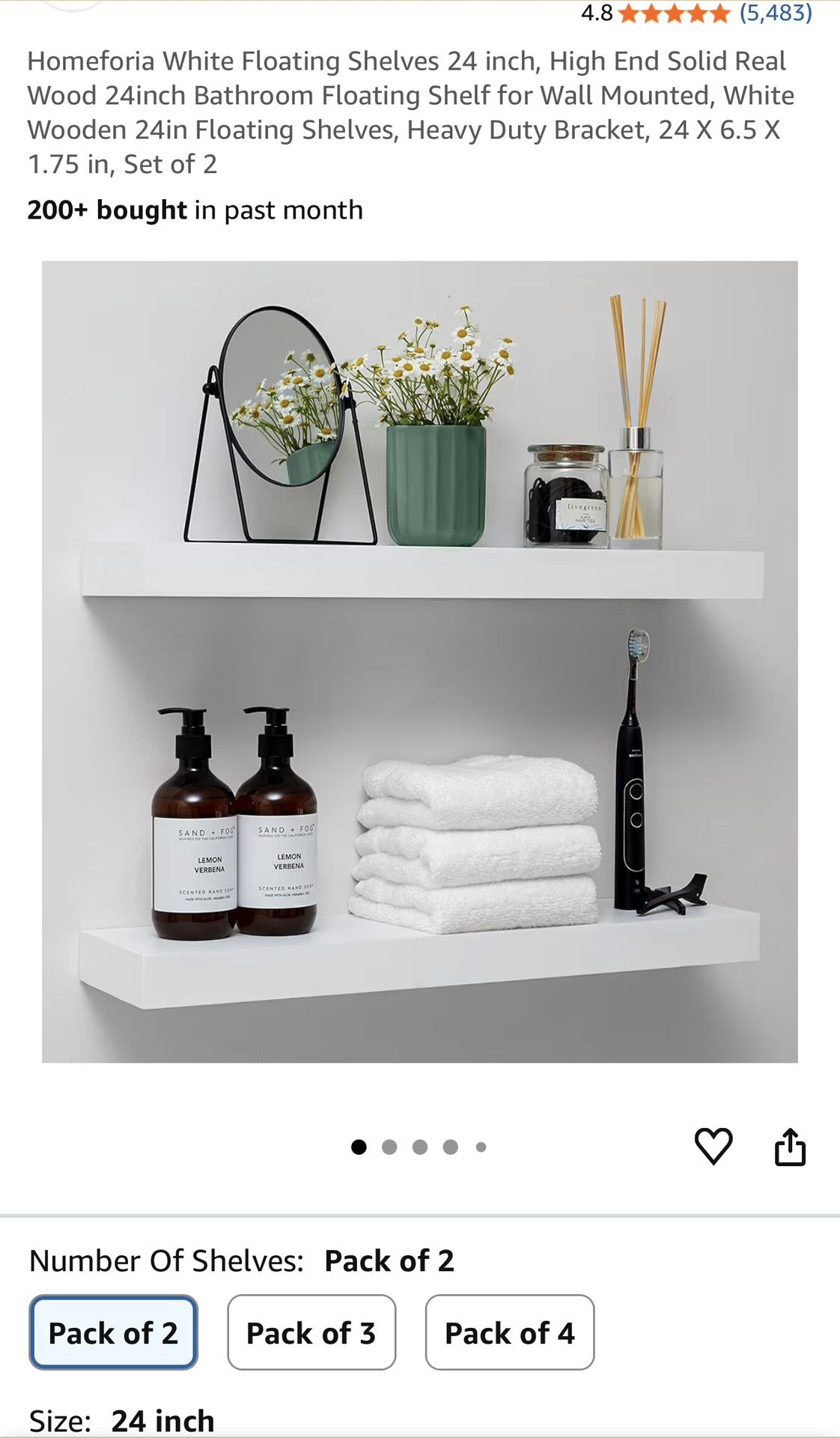 Floating Shelves 2 Pack