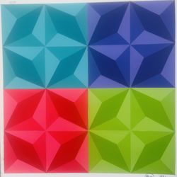 “Polygon” Original Acrylic Painting , BWallerstein, MFA 