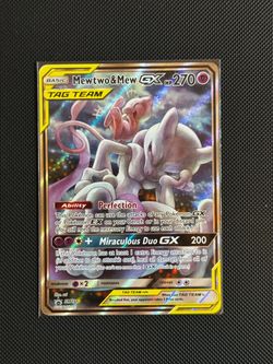 Pokemon Mewtwo Mew GX Tag Team Card