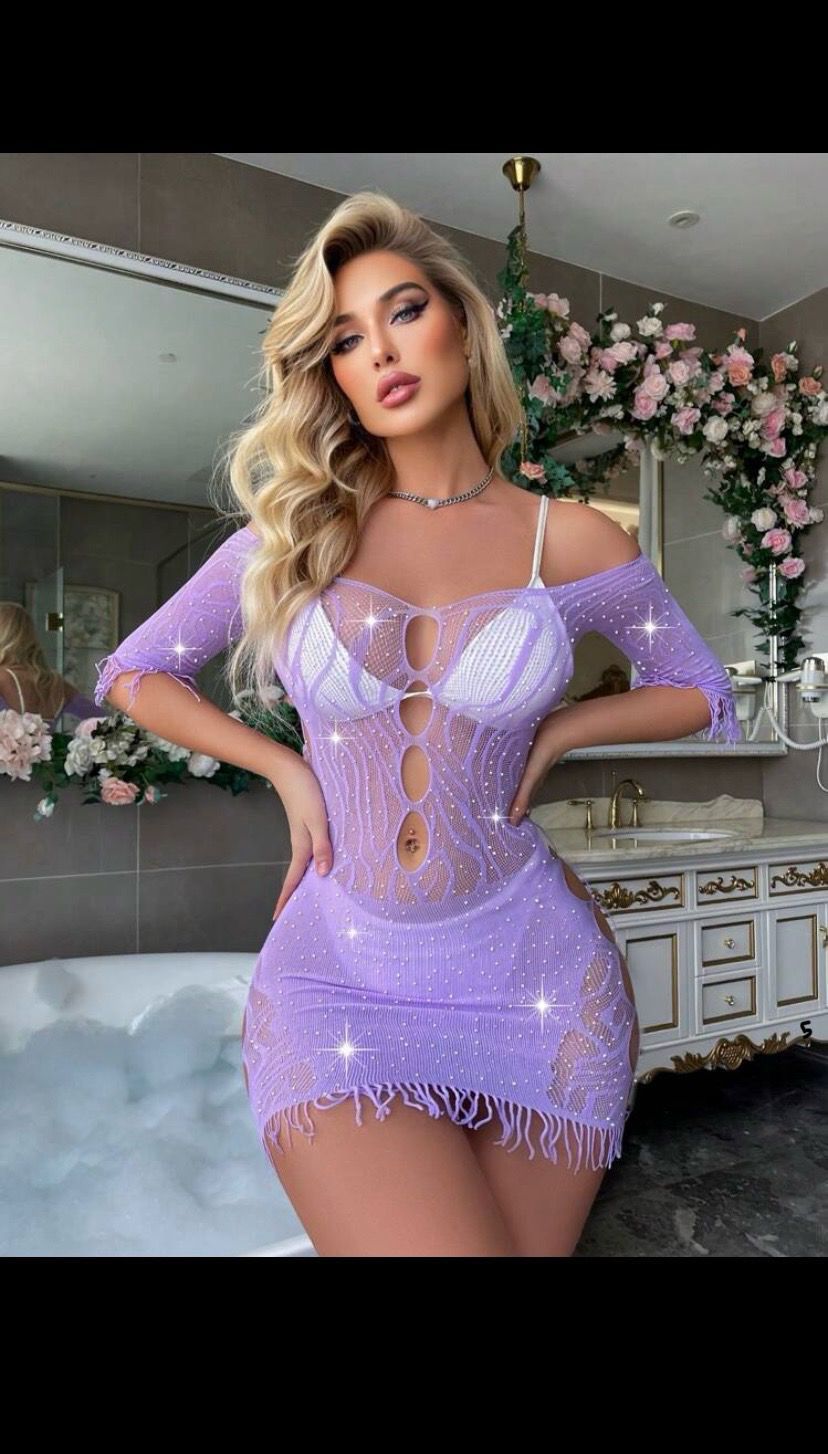 Purple  lingerie dress/new/ one-size