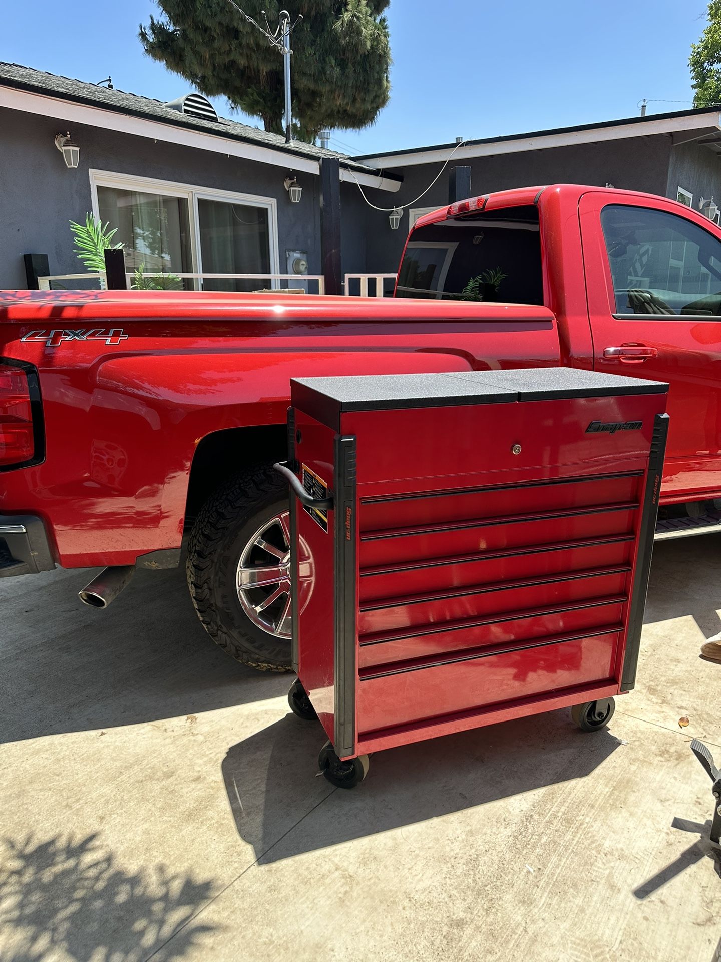 Snap On KRSC430 Split Top Tool Box Roll Cart Candy Apple Red