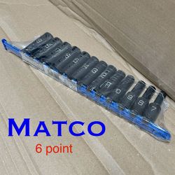 MATCO 13pc  3/8" — METRIC —  6 POINT  DEEP IMPACT SOCKET SET (((( $100  )))) ❗️6 Pt Available ❗️