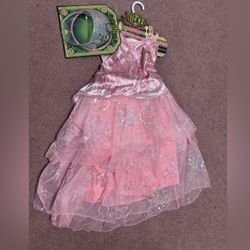 New 4 6 kids girls wicked Glenda dress costume pink princess Disney bubble